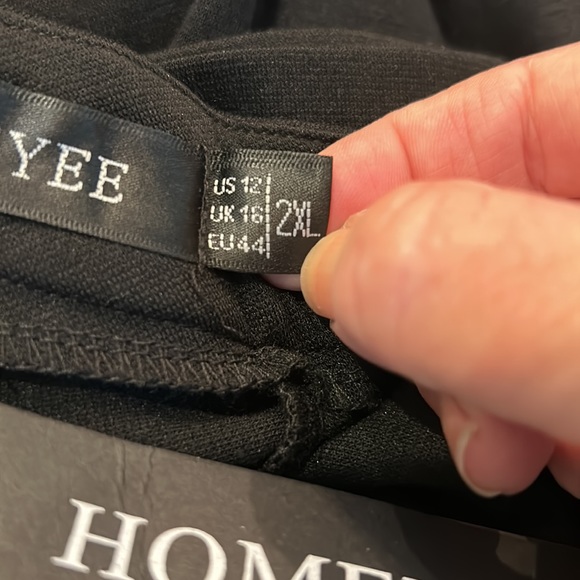 Homeyee black Bodycon dress with large accent bow size 12/2XL - Picture 8 of 8